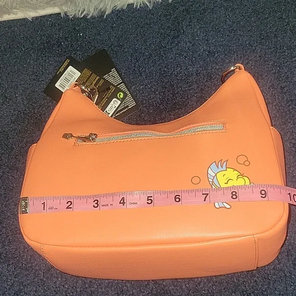 Disney Loungefly The Little Mermaid Flounder Crossbody Handbag - Picture 9 of 10